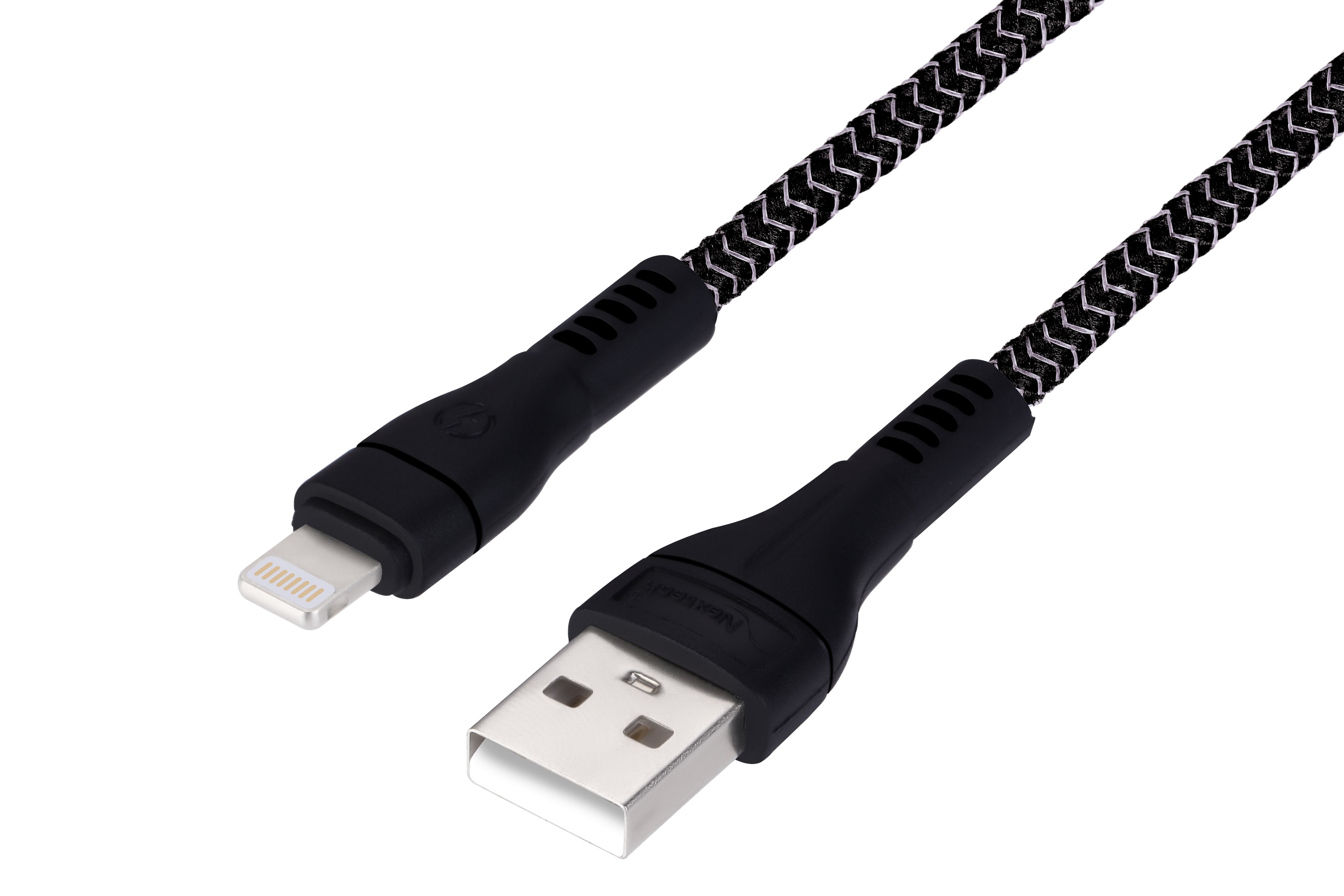 Nextech Braided USB to Lightning 3.6A Fast Charging and Data Sync Cable | 480Mbps Transfer | Compatible for iPhone 14, 13, 12, 11, iPad Air, Pro, Mini | Durable Apple Charging Cable (Black, 1M) Visit the Nextech Store