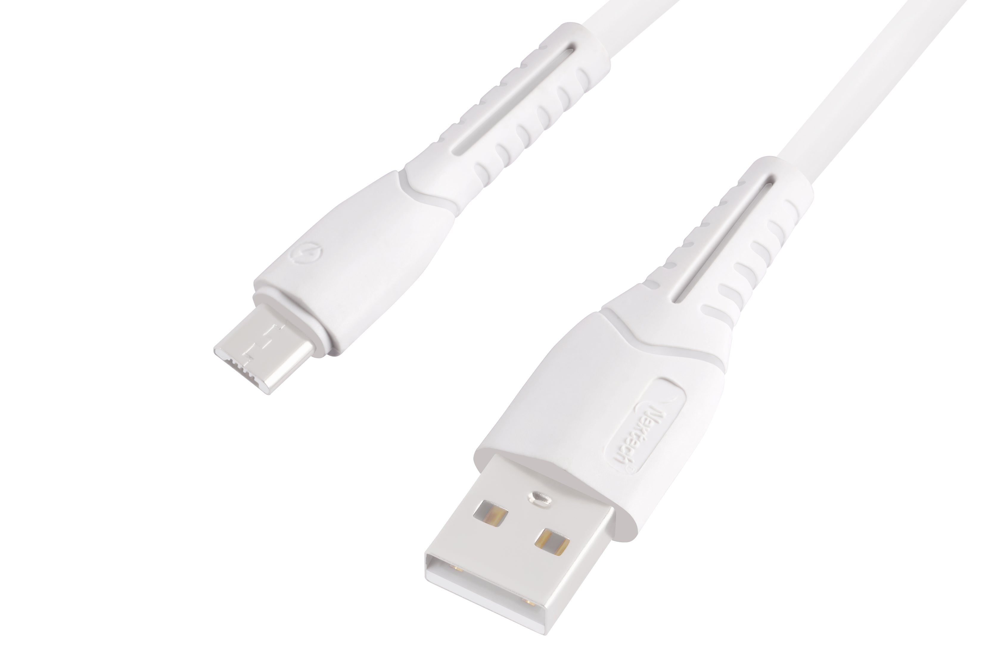 Nextech Fast Sync & Charge Micro USB Cable|2.4A High-Speed Charging & Data Transfer|Flexible & Durable Design|Compatible with All Micro USB Smartphones|1M Cable for Android,Tablets & More,White