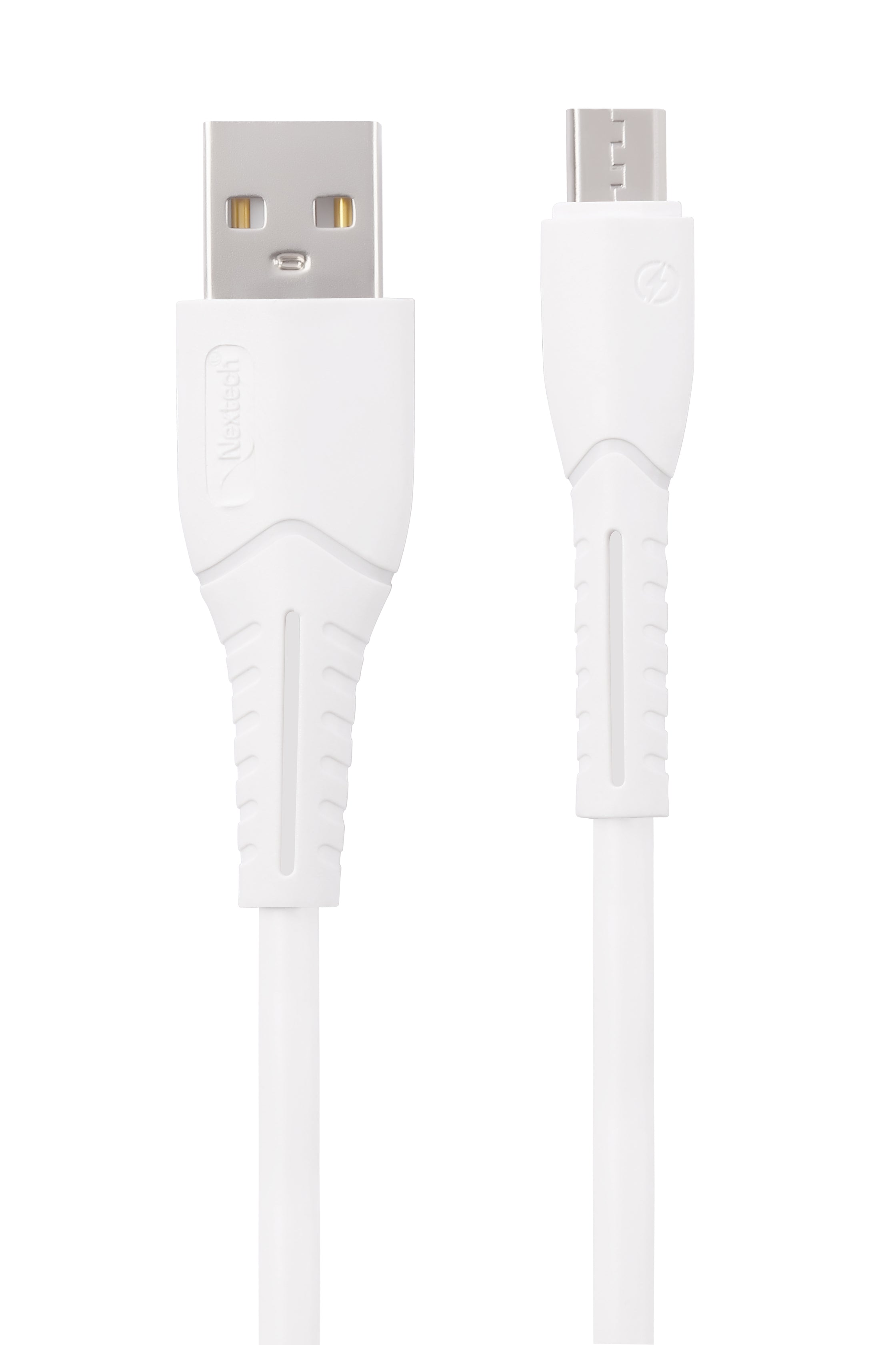 Nextech Fast Sync & Charge Micro USB Cable|2.4A High-Speed Charging & Data Transfer|Flexible & Durable Design|Compatible with All Micro USB Smartphones|1M Cable for Android,Tablets & More,White