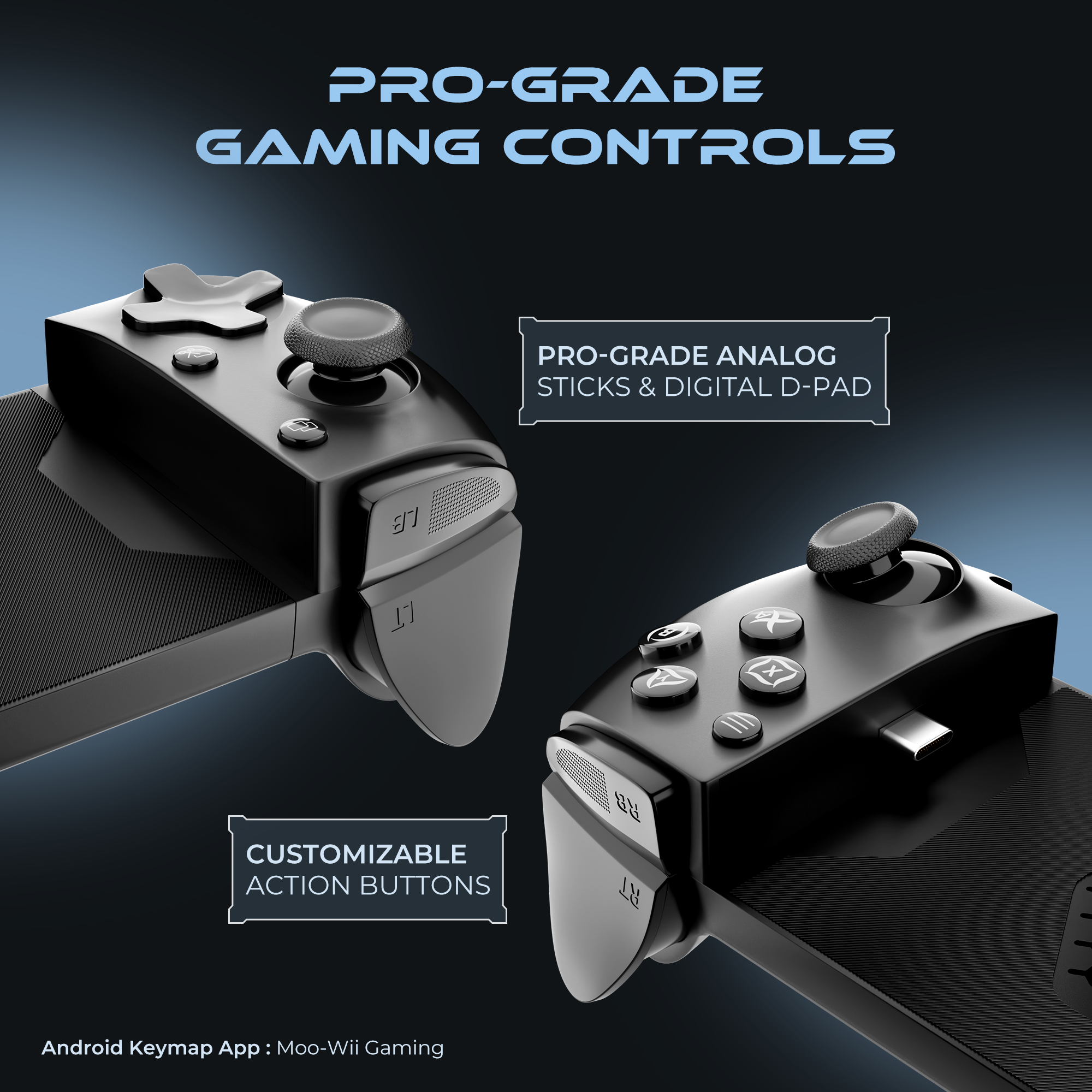Nextech Klutch One Gamepad with iPhone 15 & Above/Android, XBOX, HID & Keymap Modes | Type C & Bluetooth Connectivity | Gaming Controller for Mobile, PC,Console | Mobile Gamepad & Mobile Controller