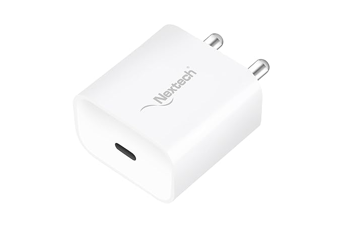 Nextech 20W Type-C PD Wall Charger with 18W Type C to 8-Pin Fast Sync & Charge 1.5M Cable | Fast Charger TypeC | High-Speed Charging Adapter | Compact & Travel Friendly | Compatible with All iPhone