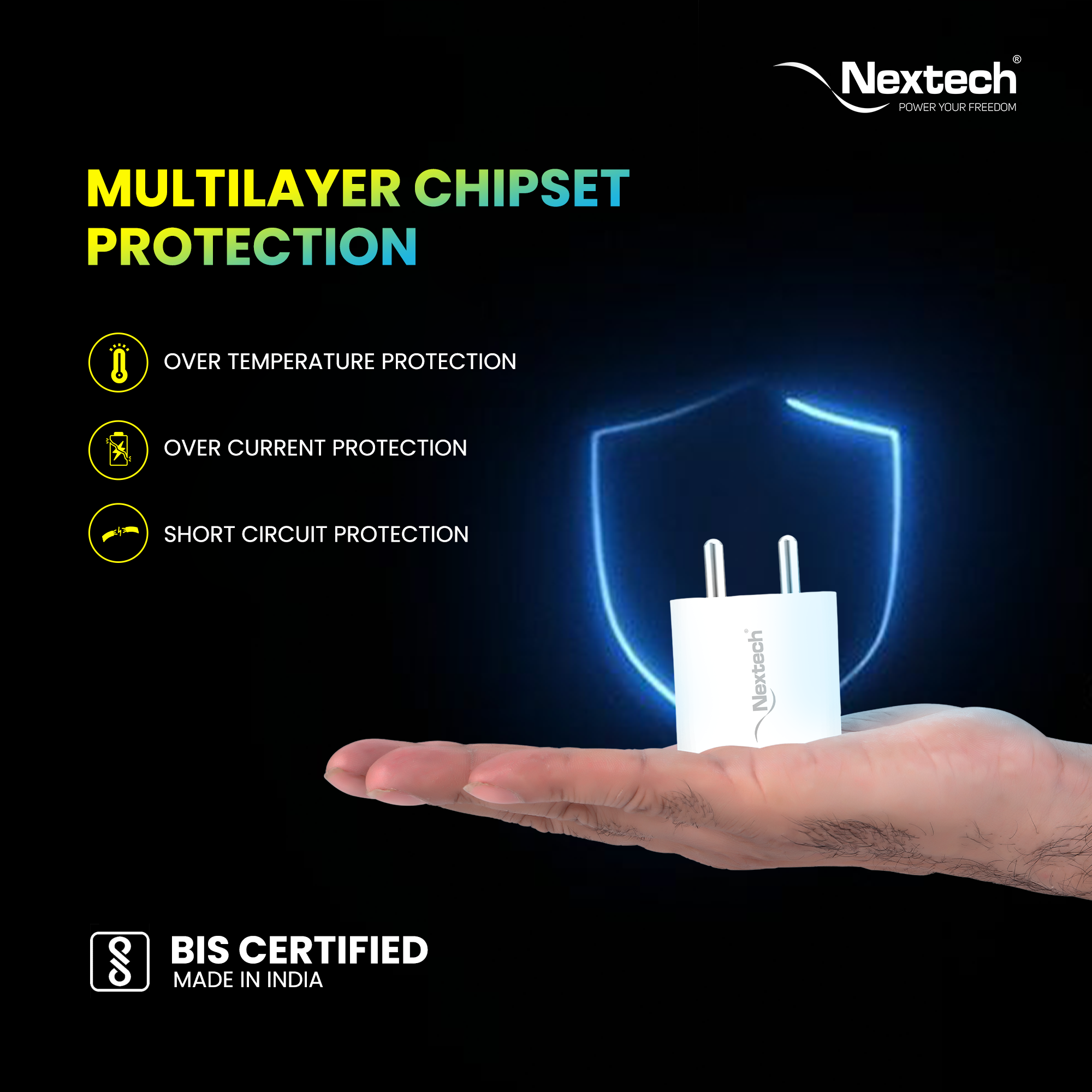 Nextech 20W Fast Charger Adapter – Original USB-C Type Wall Charger for iPhone 16/16 Plus/16 Pro/16 Pro Max,15/14/13/12 Series, Google Pixel & All USB-C Powered Devices (White, Without Cable)