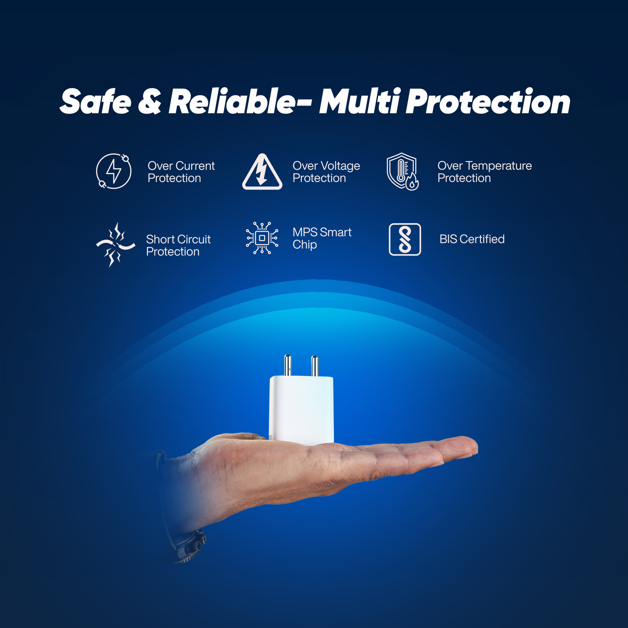 Nextech 22.5W QC3.0 Fast Charging Adapter | Universal Charger | Mobile Charger Adapter | Type C Fast Charging | Power Adapter for Samsung, Apple 20W, BC1.2 (Glossy White)