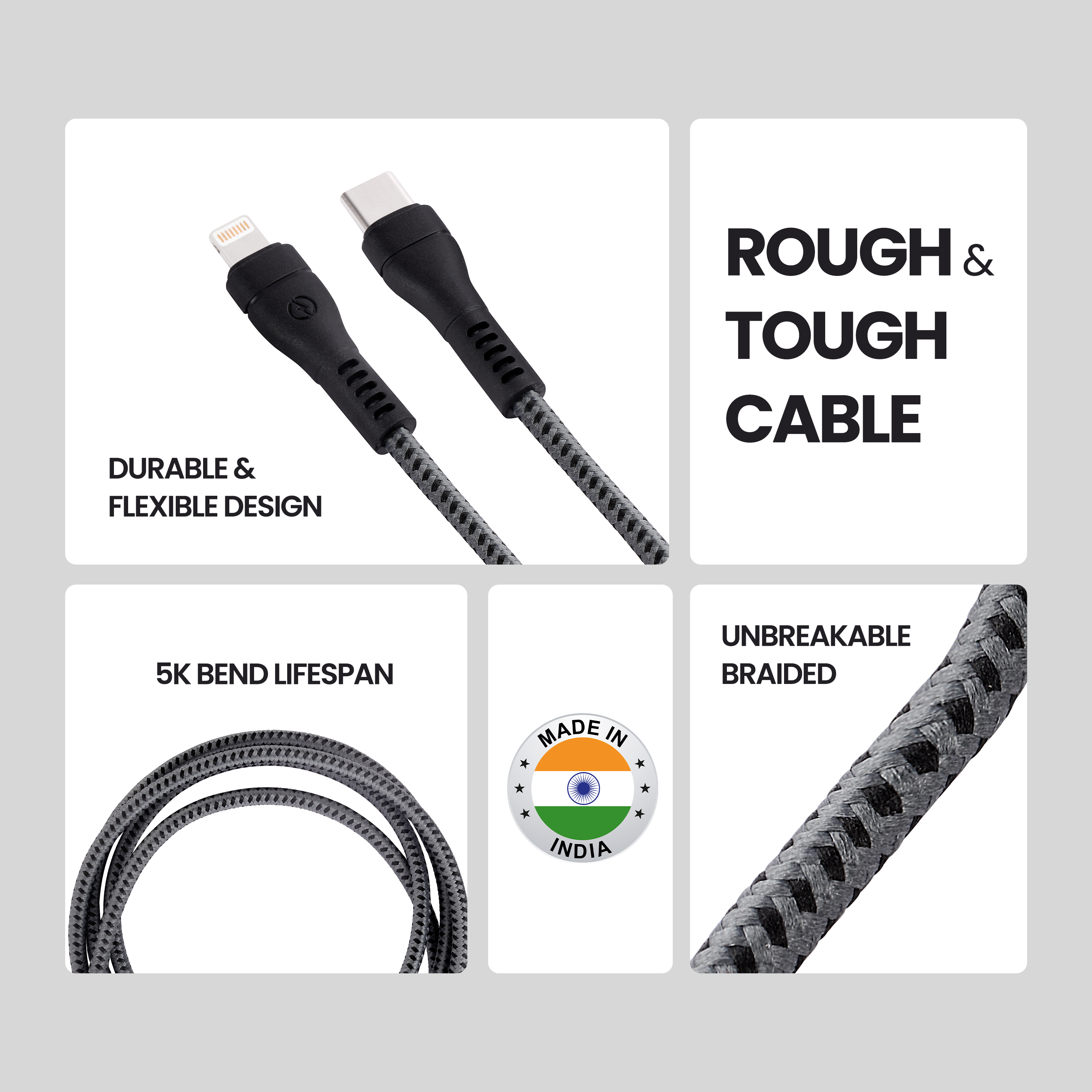 Nextech 20W USB-C to 8 Pin Fast Sync & Charge Cable | USB C to Lightning Cable 1.2M | iPhone Fast Charger Cable for iPhone 14/13/12/12 Pro Max/iPad & More