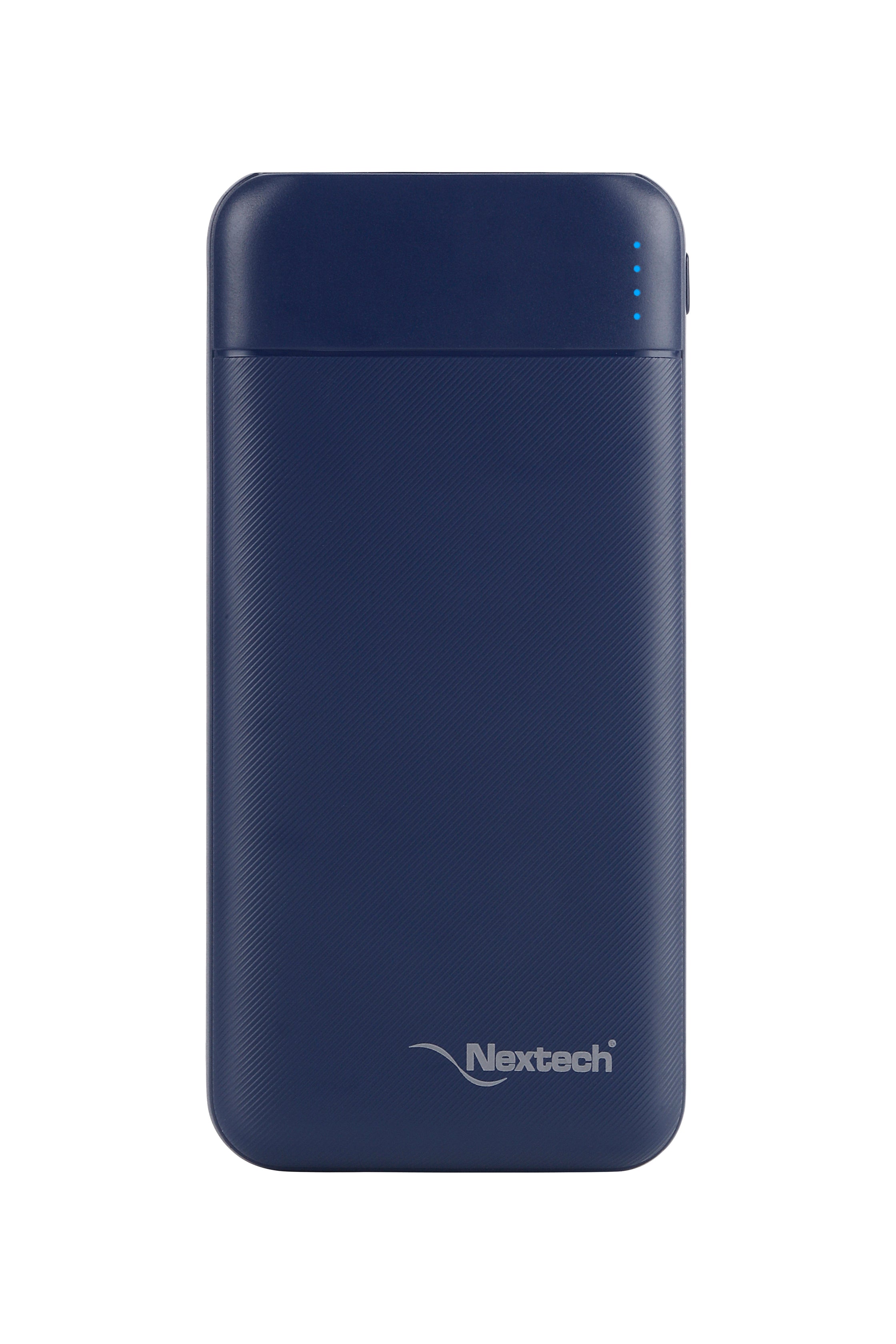 Nextech Slender PDQC 22.5W | 10000mAh | Made in India | Fast Charging | Ultra Slim Power Bank | Type-C PD & QC 3.0 USB Output | Compatible with Smartphones, iPhone, Android | Charcoal Black